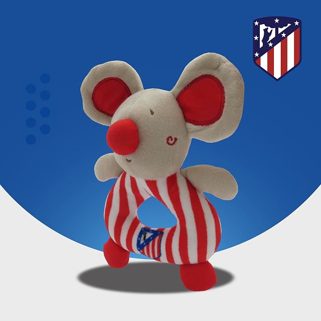 Foto 2 de 4 de CyP Brands- Atlético de Madrid, Sonajero, Accesorios para bebés, Peluche, Muñeco bebé, Color Rojo