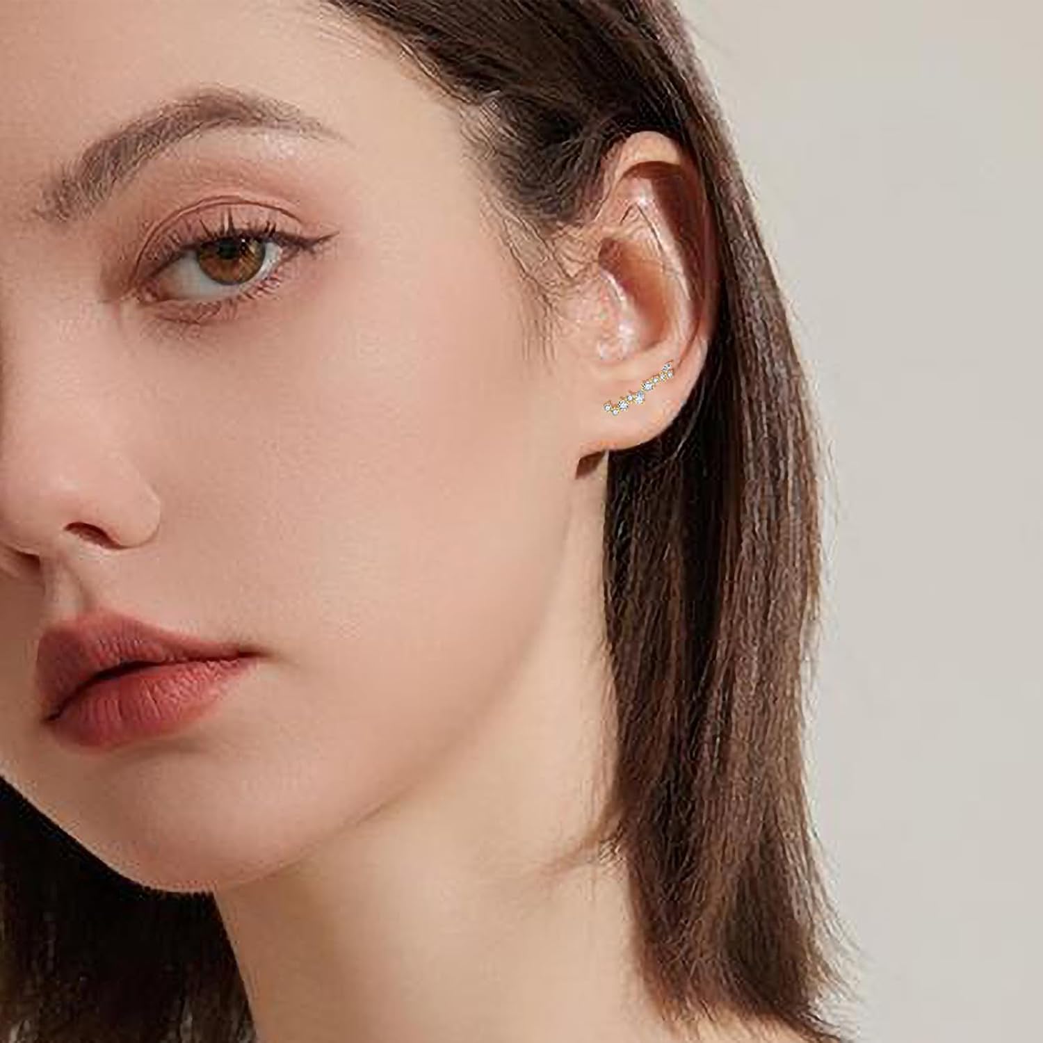 925 Sterling Silver Climber Earrings for Women White/Yellow Gold Plated Cubic Zirconia Ear Crawler Earrings Jewelry - Image 5