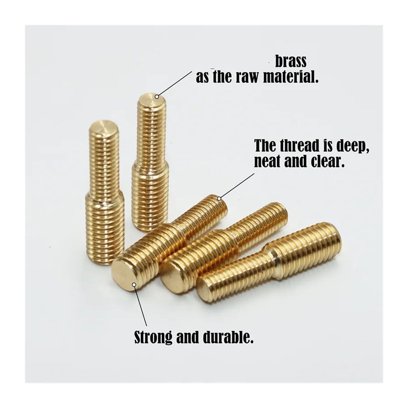 adaptador roscado, Tornillo de conversión M3 M4 M5 M6 M8 M10 M12 latón con rosca(M5x15 to M6x10(5pcs)