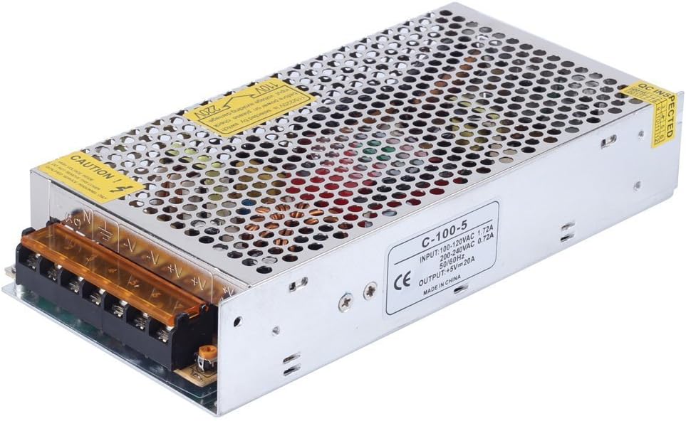 DC5V Power Supply CHINLY DC5V 20A 100W LED Driver Switch Power Supply Transformer for Led Strip Light Adapter