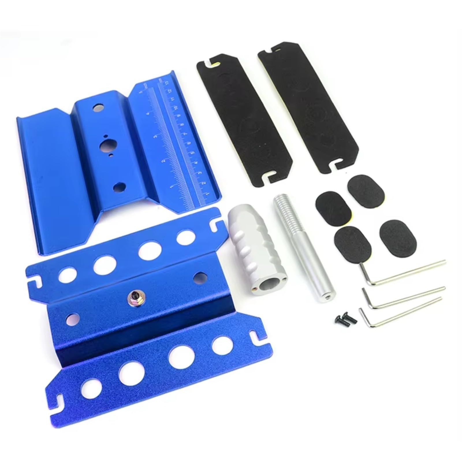 Herramienta Desmontaje RC Soporte Trabajo para Elevación Herramientas Coches RC Plataforma Giratoria 360 ​​Grados Estación Reparación 1/10 1/8 para Coche para Buggy Crawler(Blue)
