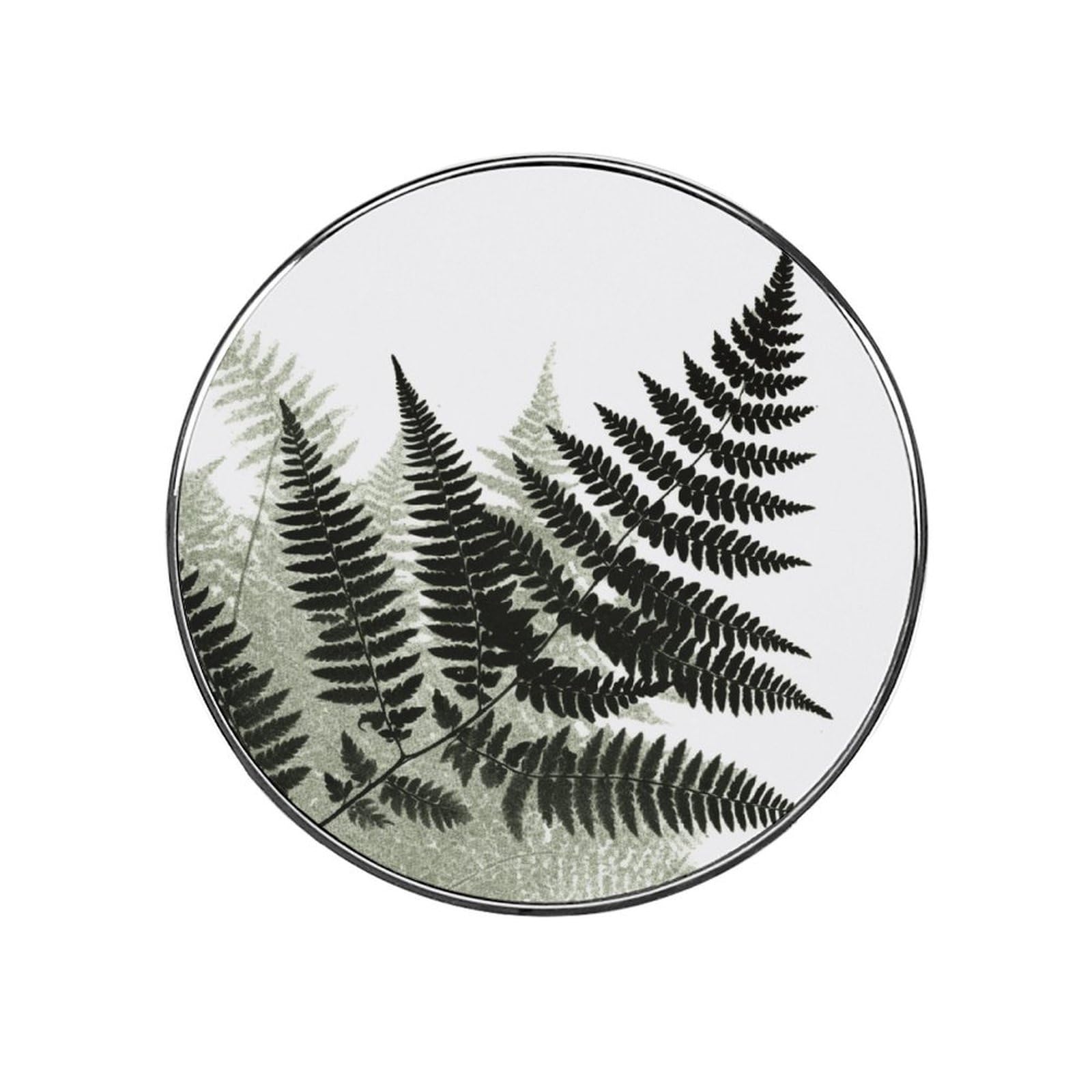 Natural Plant Silhouette Fern Leaf Customizable Refrigerator Magnets, Strong Magnetic Fridge Stickers, Funny Round Decorative Fridge Magnets for Home Kitchen, Whiteboard, Locker, and Office