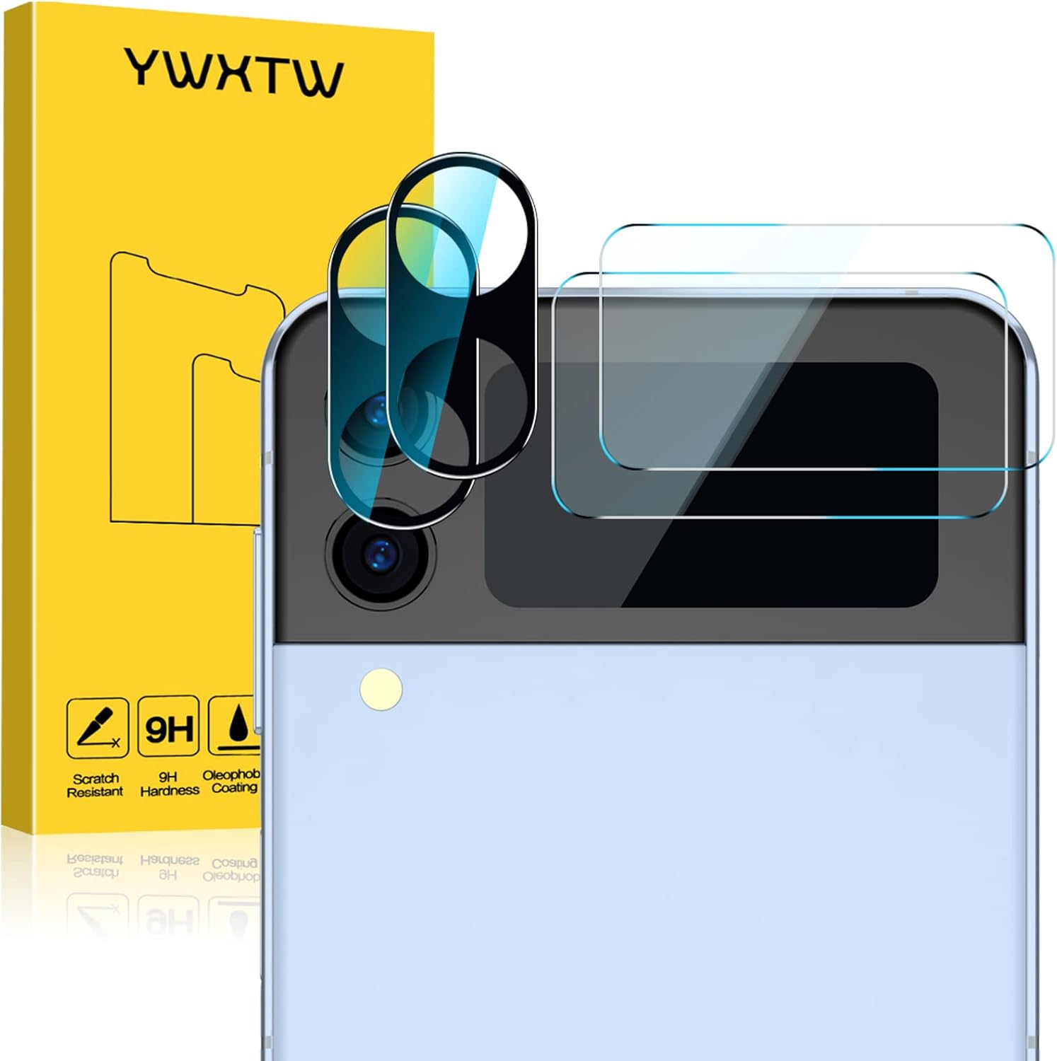 YWXTW for 2 Pack Samsung Galaxy Z Flip 4 Front Screen Protector and 2