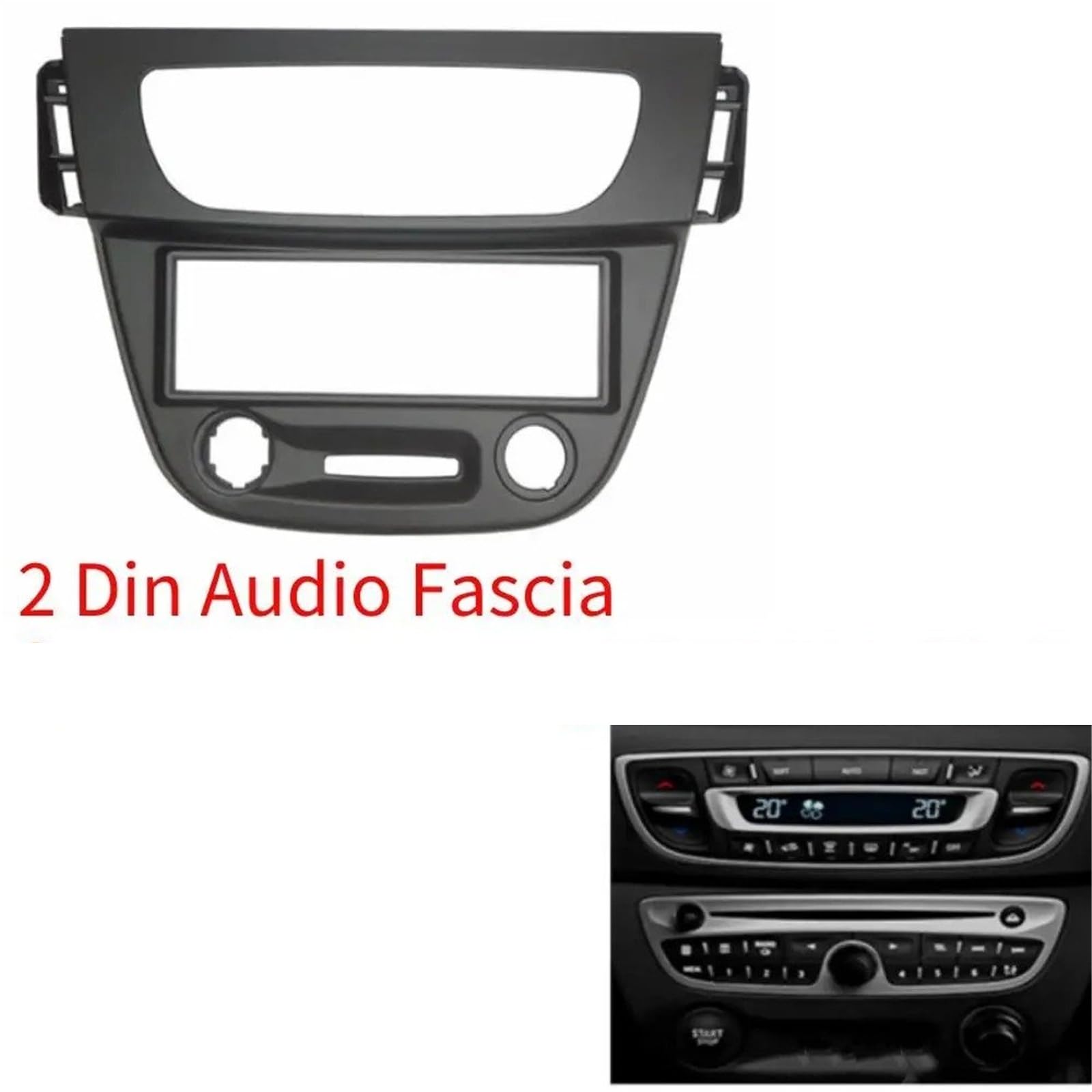 Kit Instalación Marco Radio Coche 2 DIN Audio Fascia Radio CD GPS DVD Estéreo Panel Montaje En Tablero Kit De Instalación Marco para Megane 2008-2015 Fluence 2010+