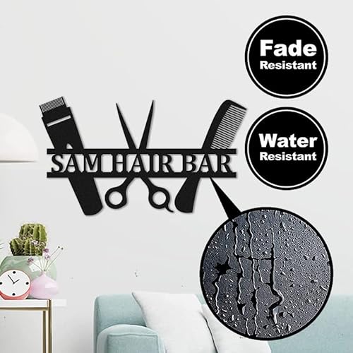 Custom Barber Shop Metal Wall Sign-Personalized Barber Shop Metal Wall Art-Barber Shop Metal Wall Decor-Custom Metal Signs-Personalized Home Decor-Indoor/Outdoor Signs,Customized Gifts #TOP3