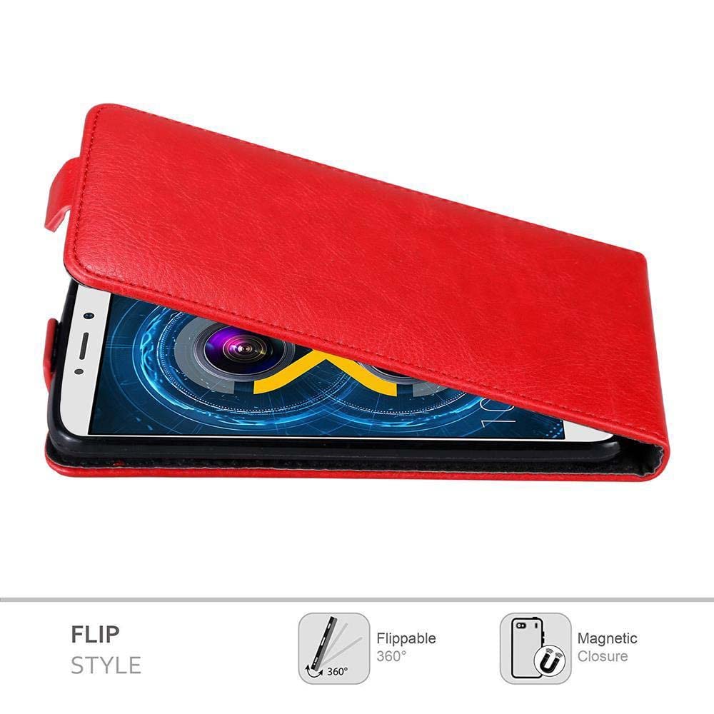 Cadorabo Custodia Per Honor 9A Custodia Per Cellulare In ROSSO Con Slot Per Schede 360 Gradi Di Copertura Protettiva Per Flip Flip Case Book Cover Custodia Per Cellulare In Finto Cuoio  S2 523813471