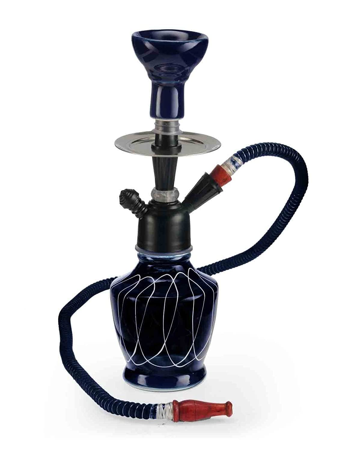 AN Traders Hookahs Mahi Glass Hookah (24.8 cm, Black)