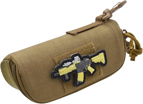 JFFCESTORE Estuche rígido para gafas de sol tácticas Molle estuche resistente Estuche portátil para gafas rígidas