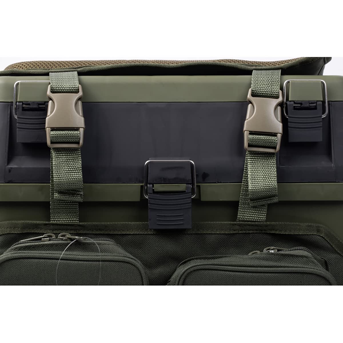 NECO® Sac à dos et siège de pêche tout-en-un, Accessoire de pêche, Sacoche spacieuse avec 4 boîtes à appâts et 4 poches