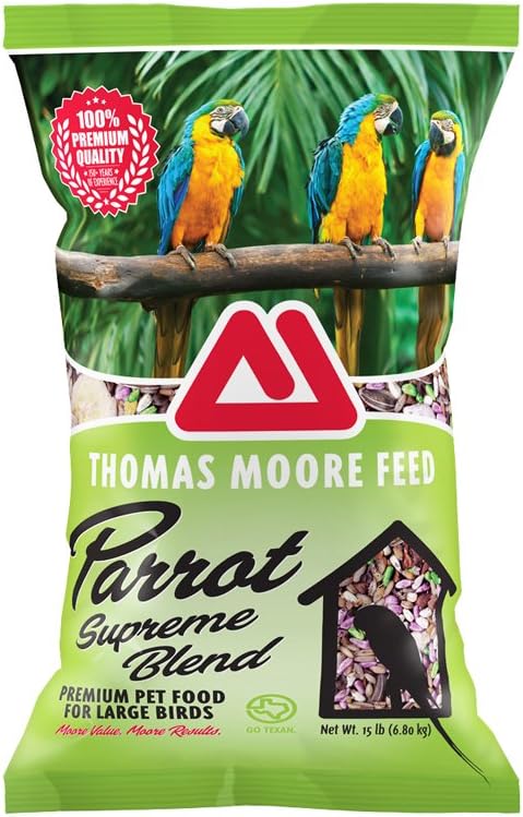 Tmf 100% Premium Quality Parrot Supreme Blend Bird Seed , 15 Lb