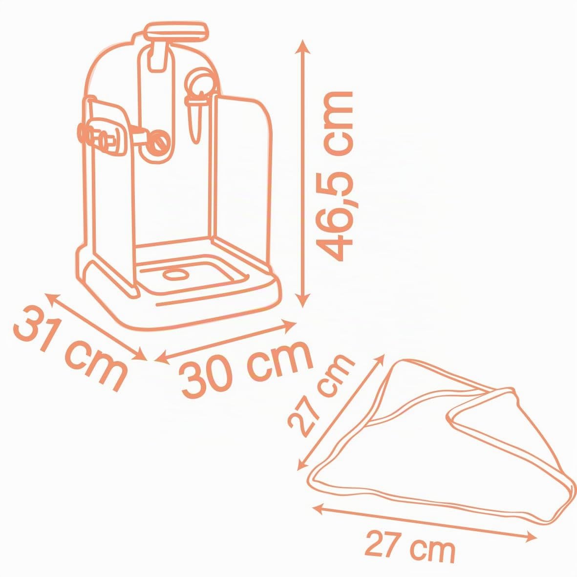 Smoby - Baby Nurse Puppen-Dusche mit funktionalem Duschkopf & Zubehör - Für Puppen bis 42 cm (Puppe Nicht enthalten) - aus recyceltem Material, für Kinder ab 3 Jahren