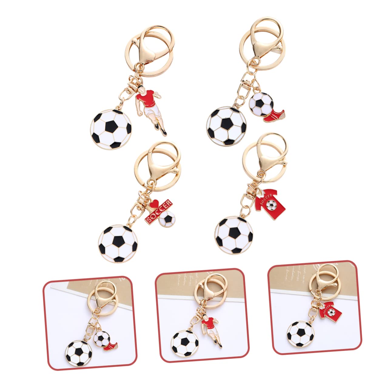 SUPVOX Llavero Con Dije De Fútbol ​​Llavero Con Tapa Deportivo Deportivo Con Dije Con Balón De Fútbol ​​ Colgante Decoración De Cumpleaños
