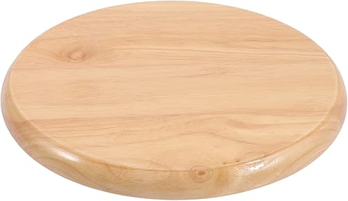 Miniatura 3 de Housoutil 3 piezas de repuesto de asiento redondo de madera, 11.6 in11.6 pulgadas, parte superior redonda de madera para taburetes de bar, muebles