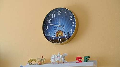 Reloj de oraciĂłn - Nativity Edition 10" marco negro Reloj de oraciĂłn - Nativity Edition 10" marco negro