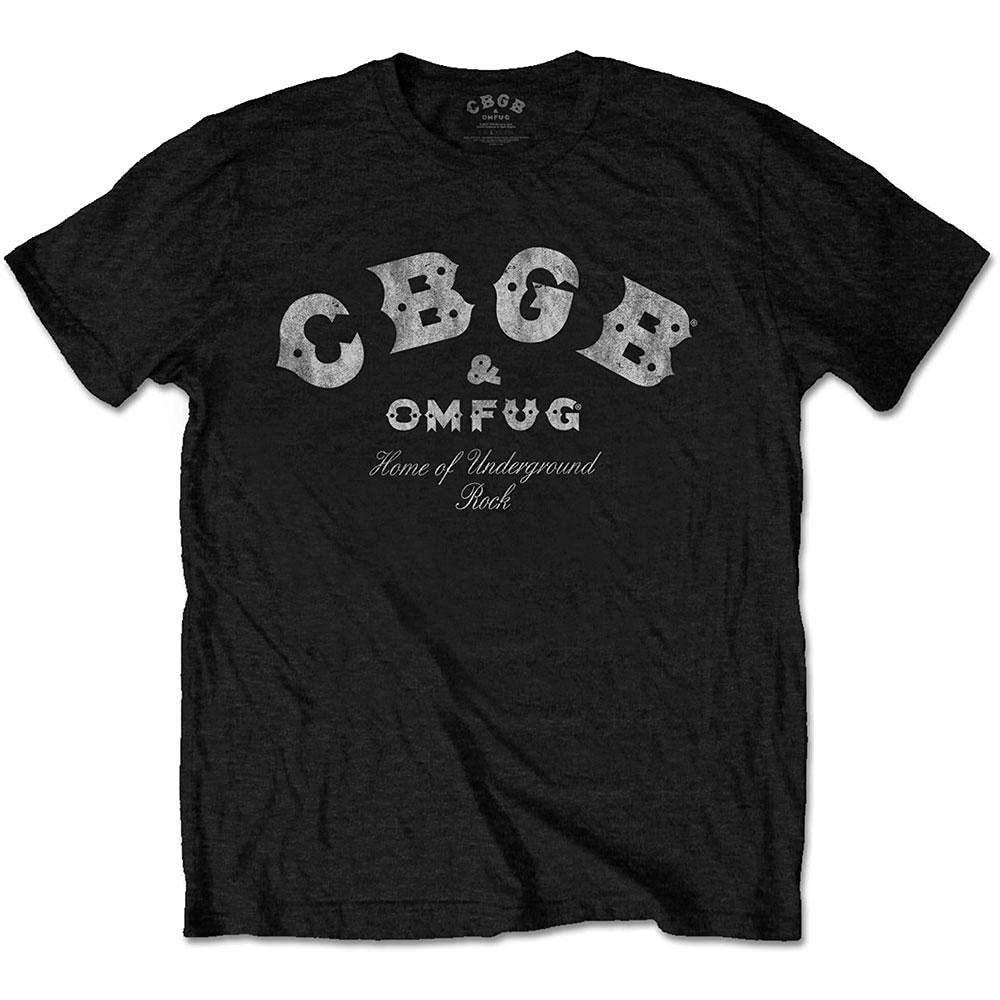 Rockoff Trade Men's CBGB Classic Logo T - Shirt, Black (Black Black), Small