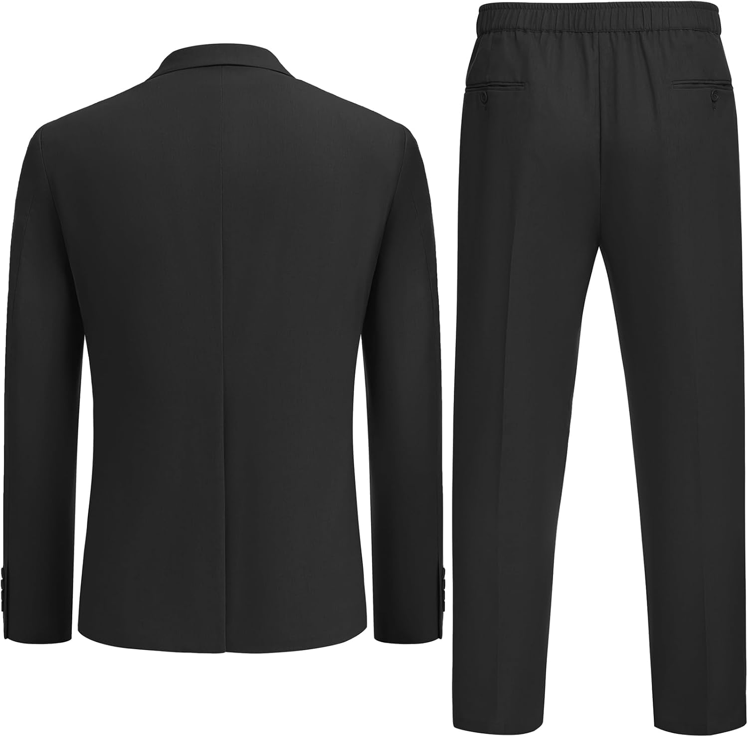 COOFANDY Men's 2 Piece Linen Suits Set Regular Fit Casual Lightweight Blazer Jacket and Pants - Image 4