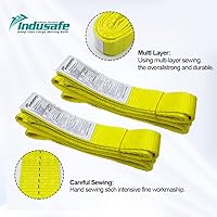 Vista 3 de 3 Pack 1" x 6' Polyester Lifting Slings, Twist Eye Web Slings, Lifting Strap for Hoist, Heavy Duty Rigging Straps, 1600 lbs Vertical Rigging Moving