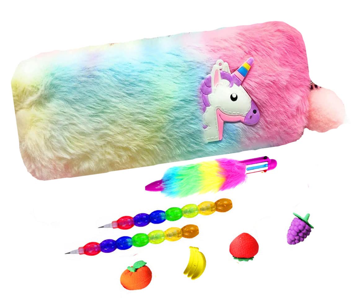 KOBBET® Unicorn Stationery Set Unicorn Pencil Pouch Pencil Case with School Stationery Items, Pen Pencils, Erasers Soft Cute Cotton Pencil Pouch Travel Pouch, Makeup Pouch with Stationery (Style 1) (B0B69BKLQH) Amazon Price History, Amazon Price Tracker