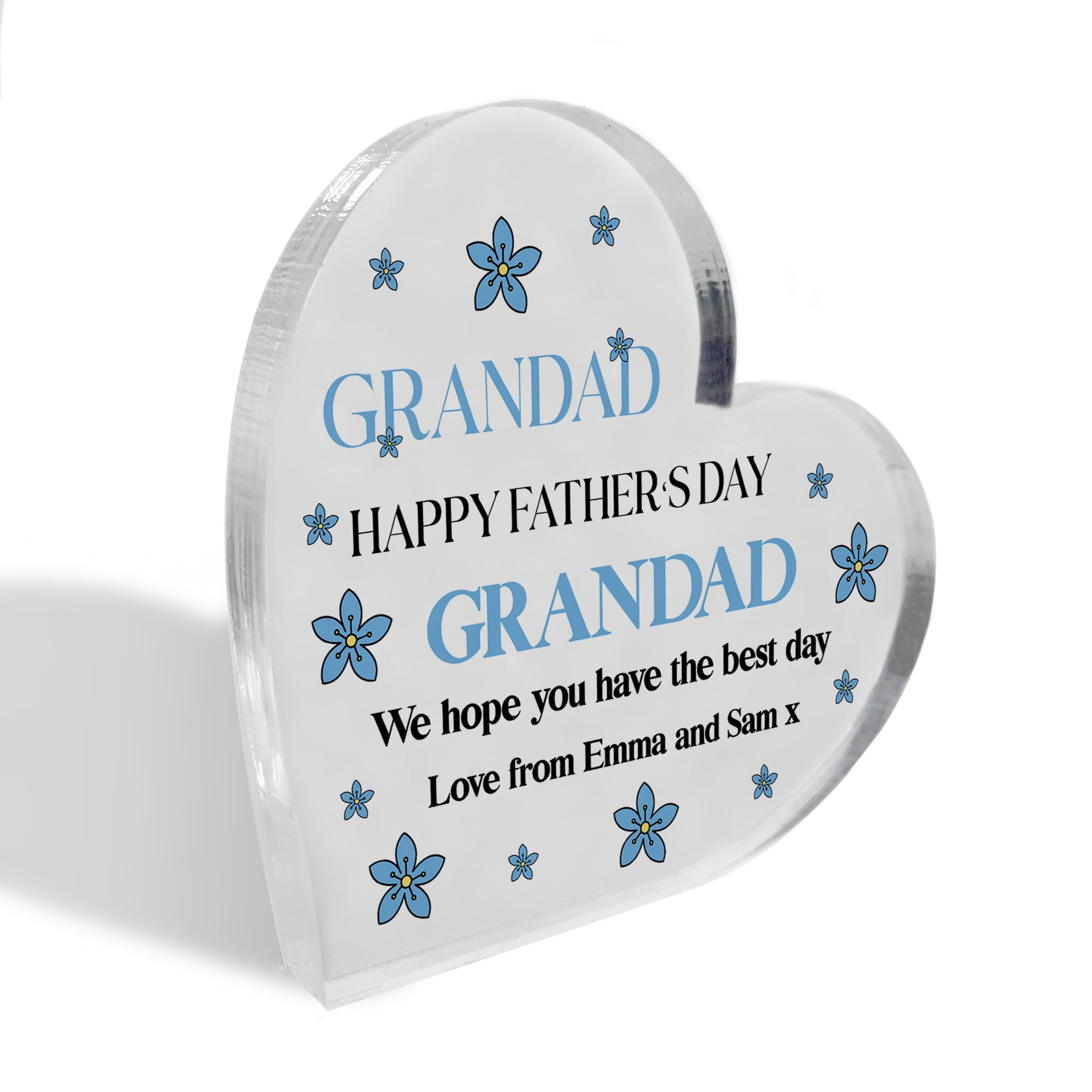 Red Ocean Gifts For Grandad Gifts From Grandson Granddaughter Personalised Plaque Thank You Gift For Grandad Keepsake Love Gift Present