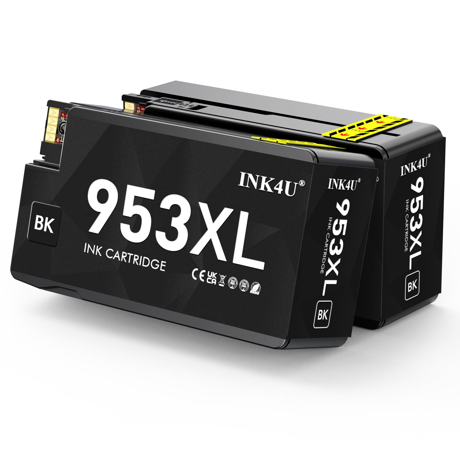 INK4U Cartucce 953XL Nero, Alta Capacità, Compatibile per HP 953 XL 953 Nero Compatibili con HP OfficeJet Pro 8710 8720 8730 8740 7740 8715 8718 7730 8728 8719 7720 8725 8210 (2 Nero, 2000 Pagine)