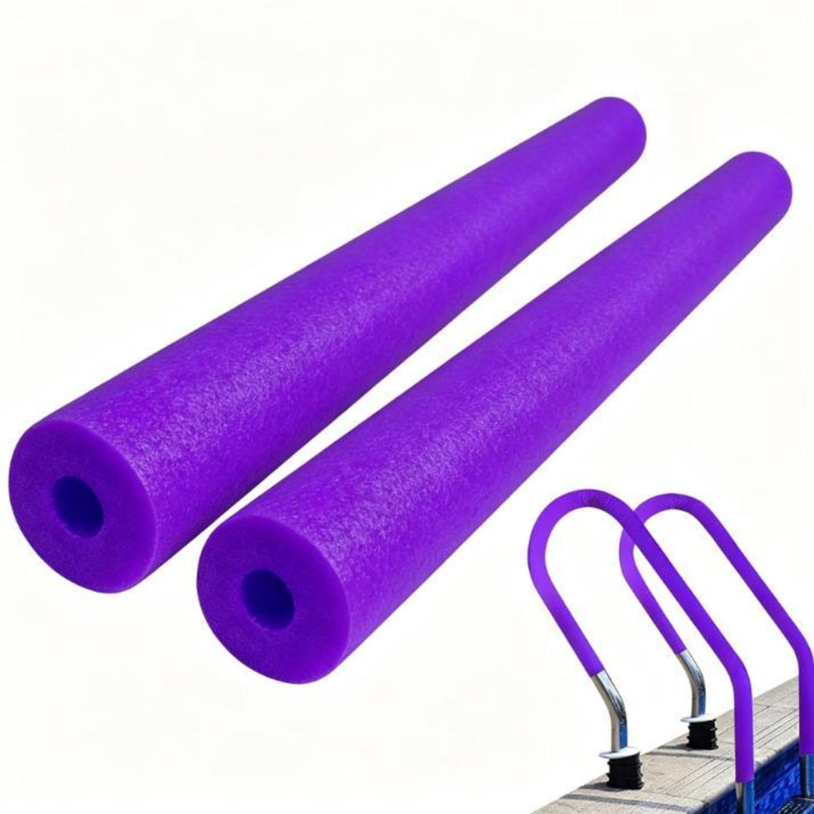 2pcs Floating Pool Noodles Soft Foam Hollow Colourful Swimming Sticks