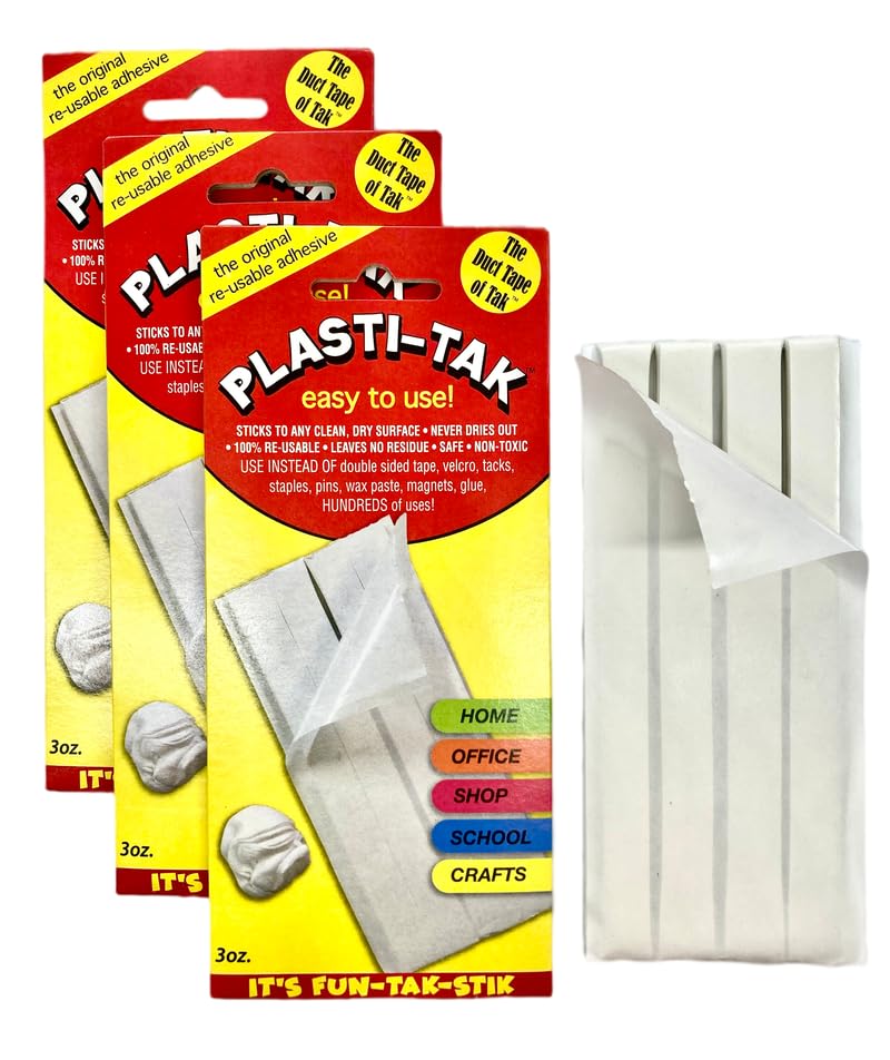 Miniatura 9 de The Original - Masilla adhesiva reutilizable de 3 onzas, paquete de 3