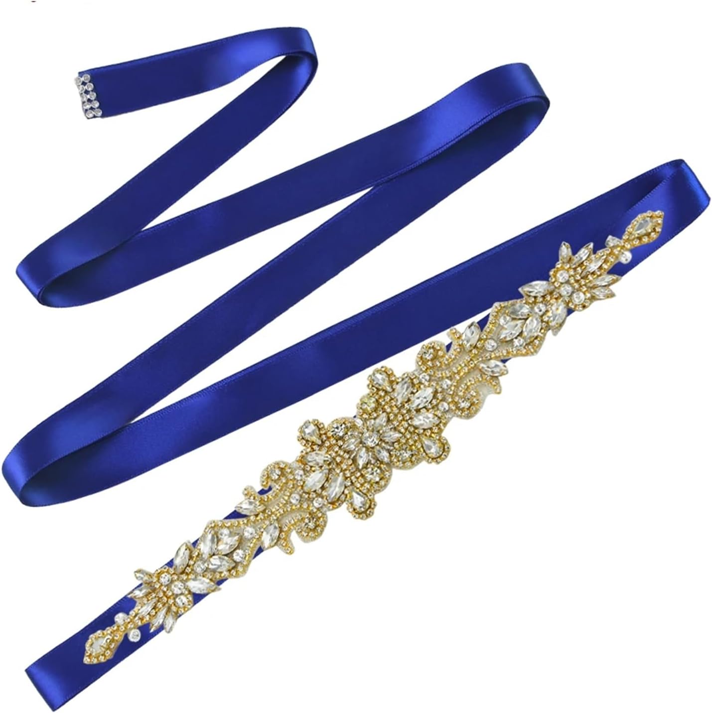 Women’S Gold Bridal Belt For Weddings Parties And Ladies Dresses With Luxurious Rhinestone Appliques