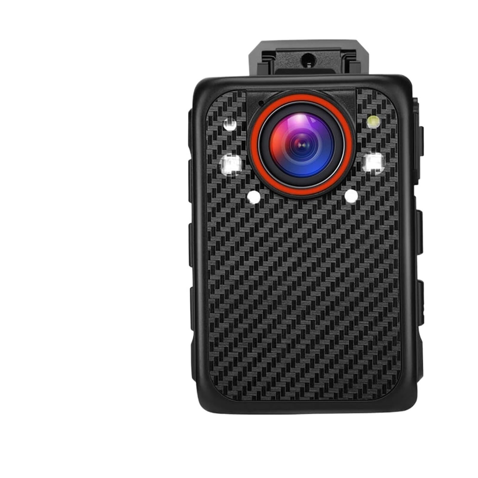 Camara Corporal, Mini cámara Corporal X1, cámara Corporal portátil de 1080p, Tarjeta SD de hasta 128GB, visión Nocturna, función de luz roja/Azul, cámara pequeña(Camera with Clip)