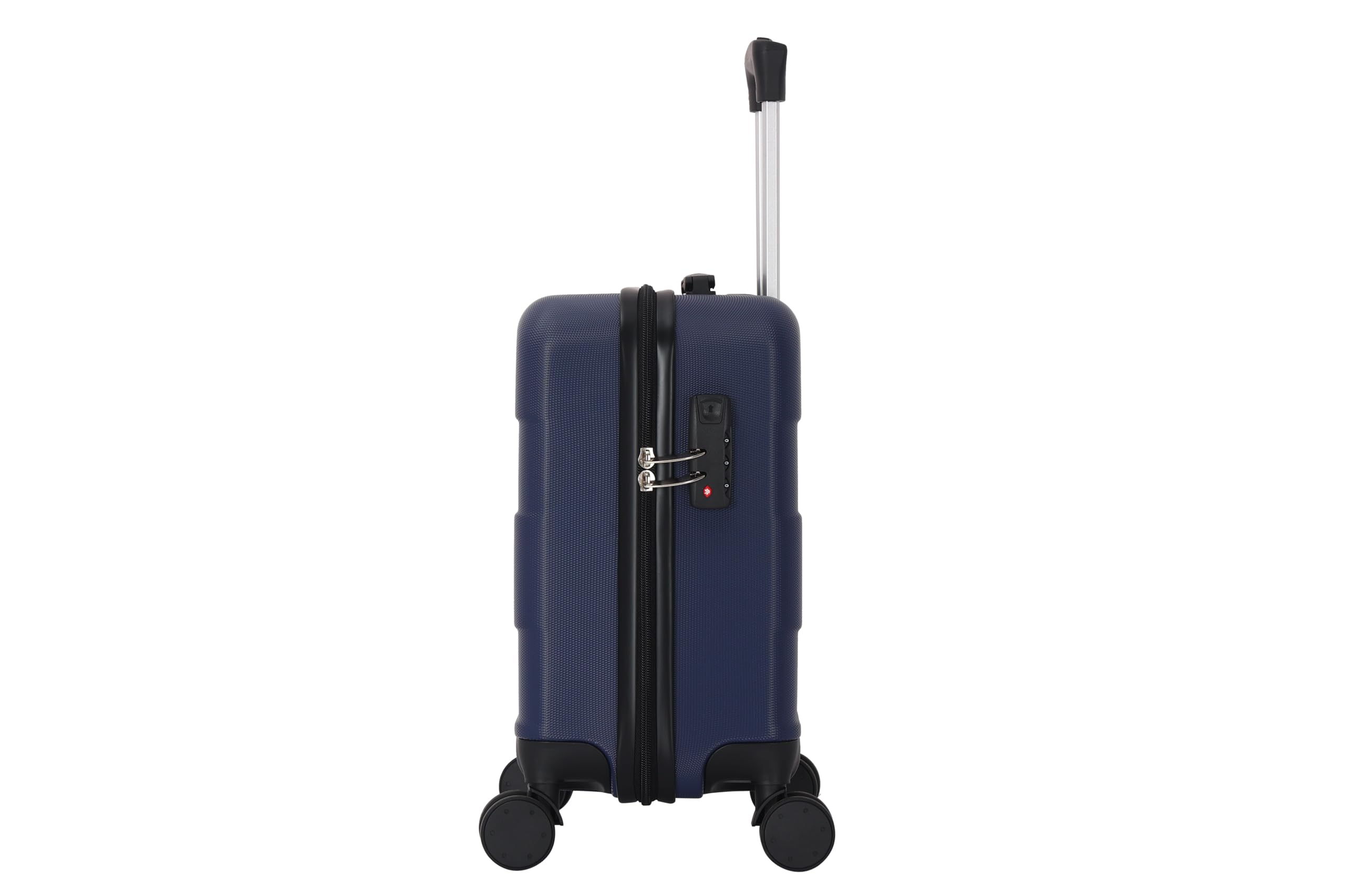 Valise Cabine 45x36x20cm - Approuvé Bagage Cabine EasyJet, Vueling & +100 Compagnies Aériennes - Coque Rigide Anti-Choc (Bleu Marine)
