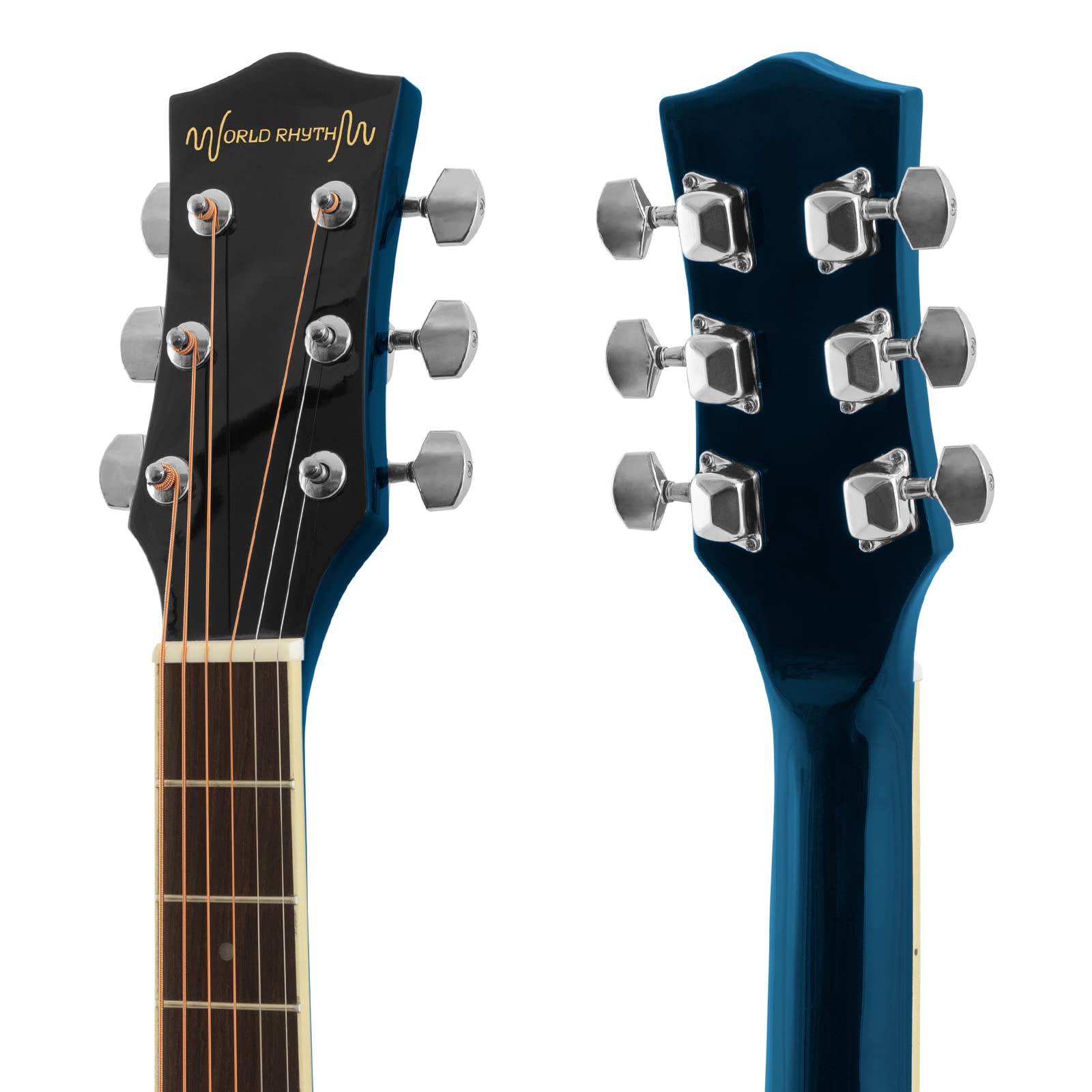 WR-205 Guitare acoustique taille 3/4 - Guitare pan coupé petit corps pour débutants - Bleu