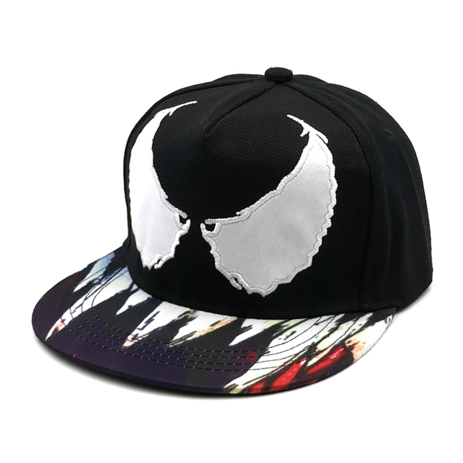Wdhybwcx Men's Black Hat Embroidered Venom Outside Of Hip-Hop Hat Snapback Casquette Snap Back Eye Baseball Cap Gorras For Wo Lovers Hat