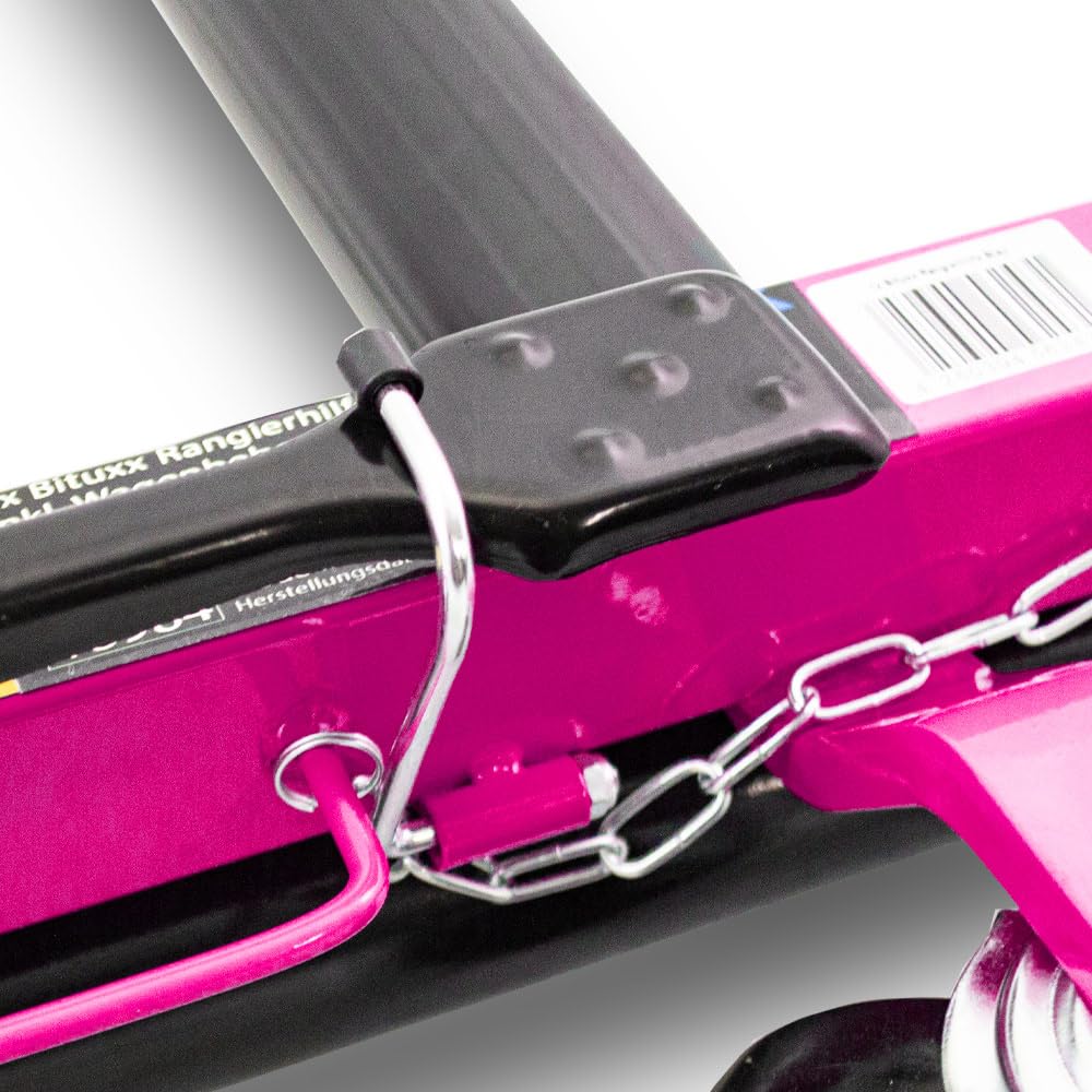 BITUXX 4 Stück PKW Rangierhilfe Rangierheber hydraulisch Wagenheber Auto Rangierroller Rangierheber belastbar bis 680 kg pro Rangierroller (Magenta)