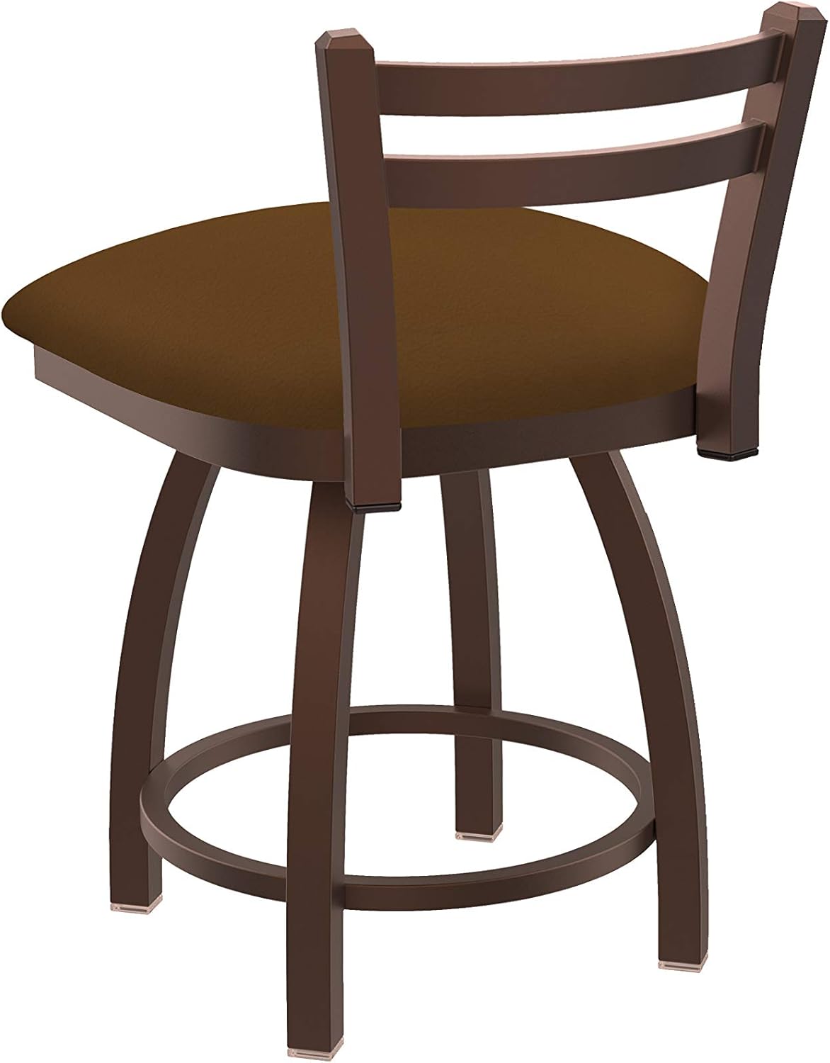 411 Jackie 18" Low Back Swivel Vanity Stool with Bronze Finish and Canter Thatch Seat