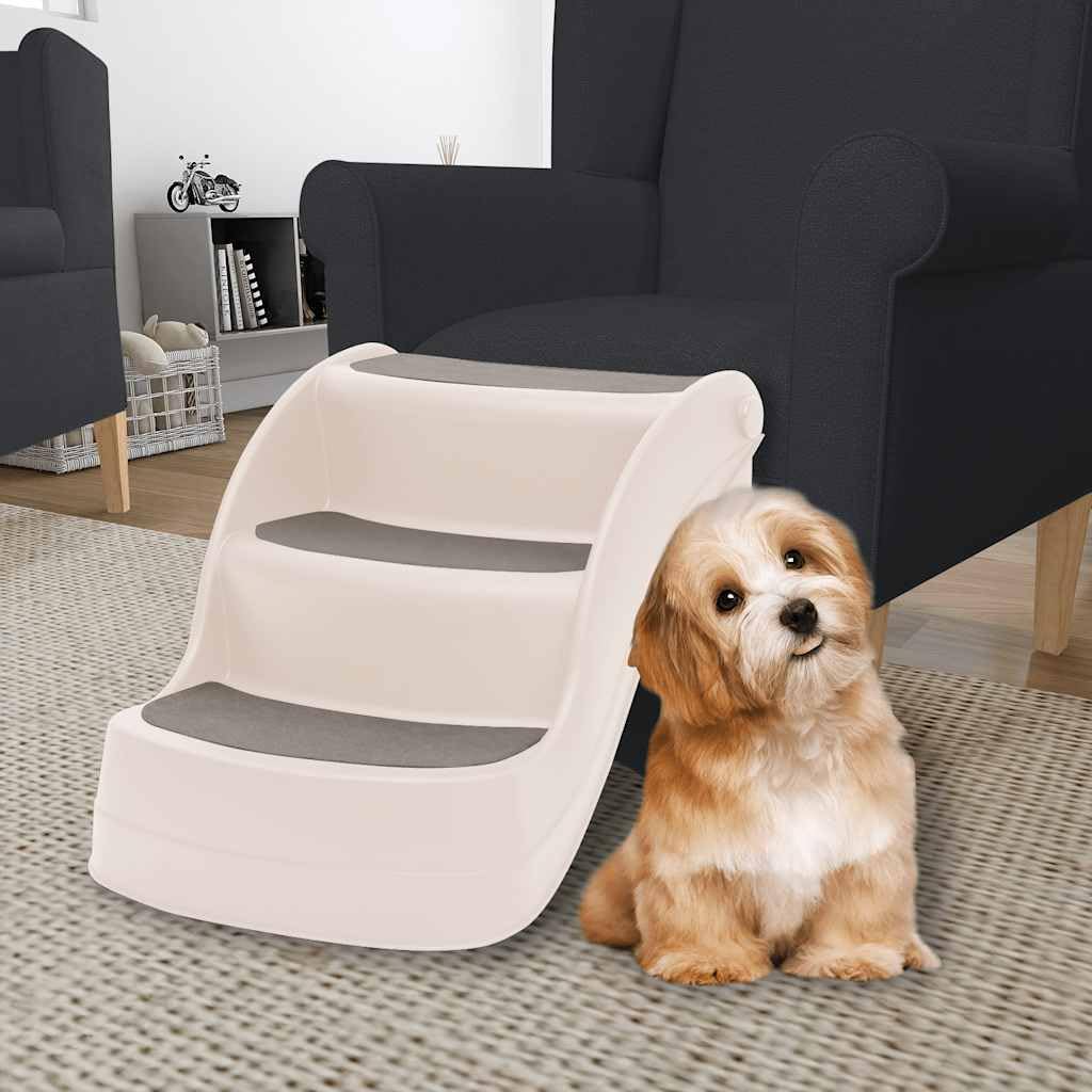 vidaXL Hundetreppe 3 Stufen Klappbar Kunststoff Haustiertreppe Katzentreppe