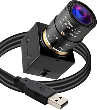 SVPRO 5MP 30fps USB Camera with 2.8-12mm Zoom Lens Close-up Camera for Machine Monitoring,IMX335 Low Light Industrial Camera for Computer Laptop,UVC Plug in Webcam for Windows,MacOS,Linux,Android