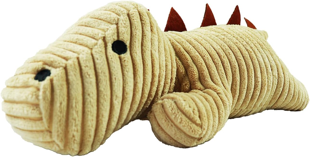 Door Draft Stop-Cute Dinosaurs Weighted Door Stopper for Home and Office Decoration (Cream Yellow)
