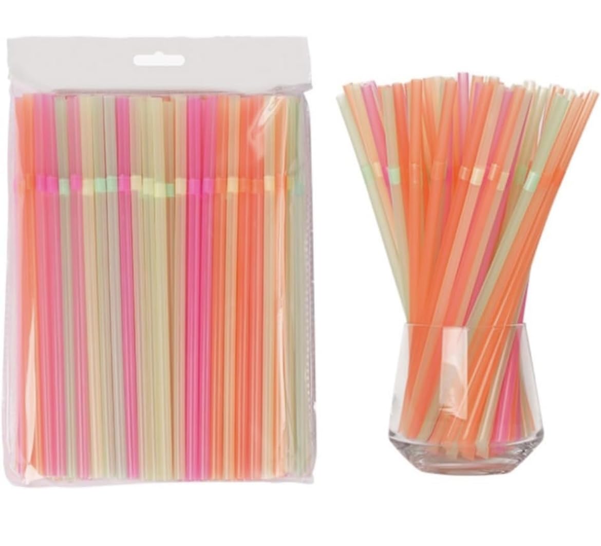 Winsome Decor Natural Plastic Straw | Neon Colour Folding Straws | Biodegradable, Eco-Friendly & Sustainable Drinking Straws (Pack of 100) (B0D2JDRL8K) Amazon Price History, Amazon Price Tracker