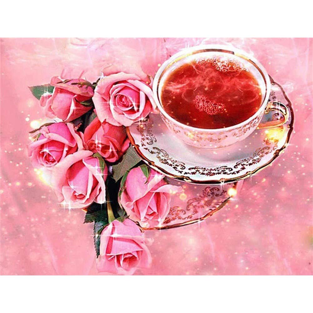 Kit diamond painting café 5D grand format 80x100cm anti stress pour adulte