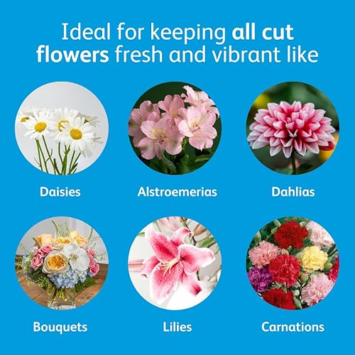 Miniatura 4 de Chrysal Paquetes de alimentos de flores transparentes, paquete individual para arreglos florales y ramos de flores, mezcla con 1 litro de agua,