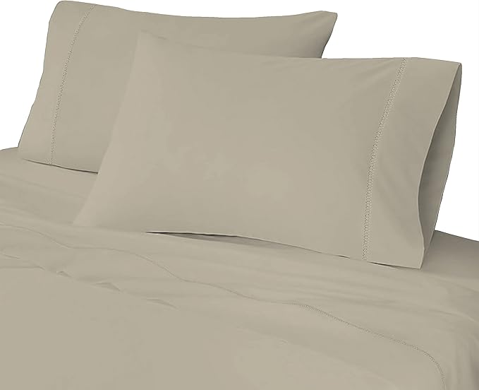 ROYALE LINENS Nikki Chu Brushed Percale Embroidered Hem