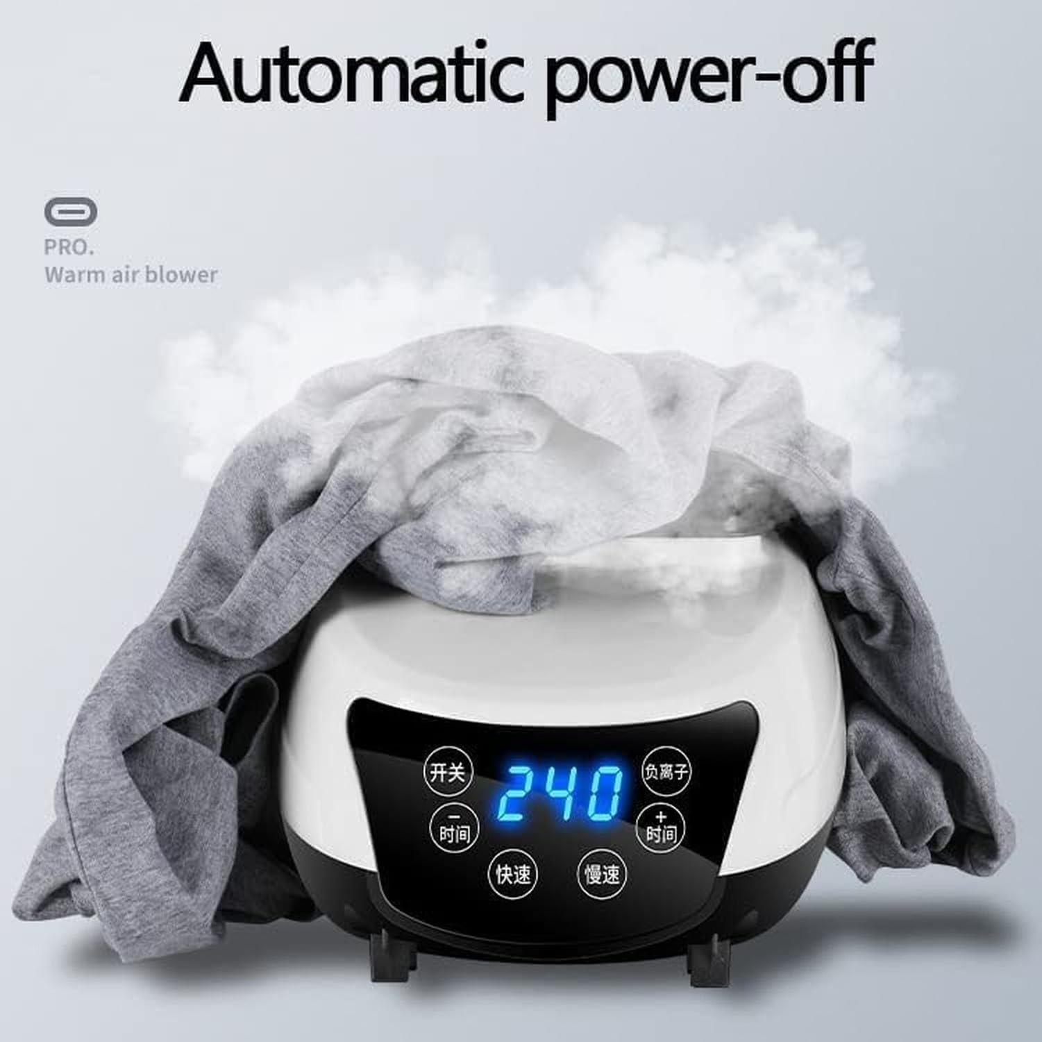 Stendibiancheria elettrico riscaldante portatile con timer 180 minuti