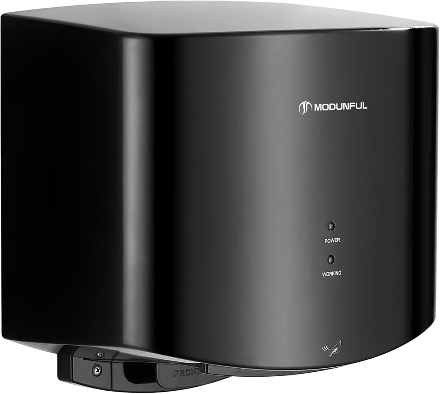 modunful Compact Hand Dryer for Home Bathroom, 110V AC Automatic Hand Dryer with 4-6" Sensor, Dual Airflow & 2-Pin Plug | Low Maintenance Matte Black