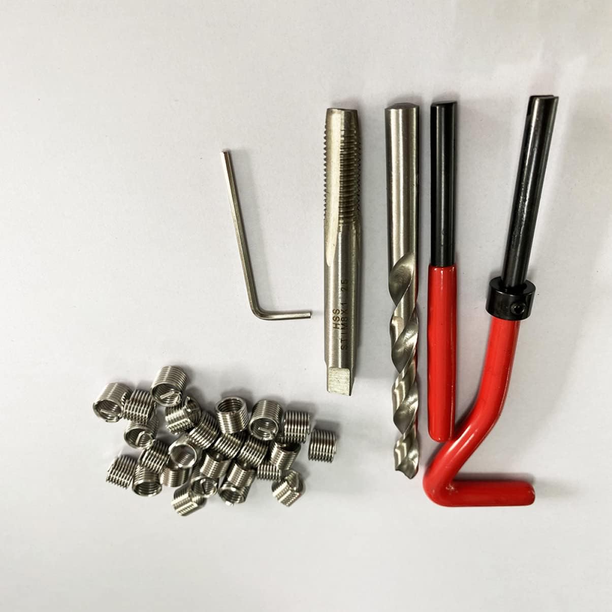 ULTECHNOVO 30pcs Thread Repair Insert Kit Durable Tools for Automotive Engine Maintenance Compatible Repair Easy Use Hand Tools