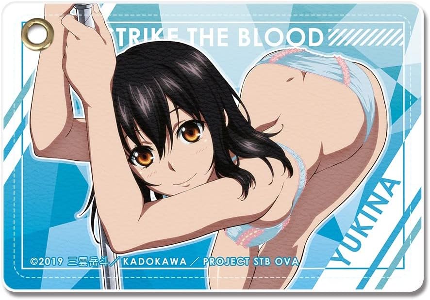 Strike The Blood Final LPAN-S011-m08 Leather Pass Case, Yukina Himehiro & Kasugaya Shizunashi Castiera