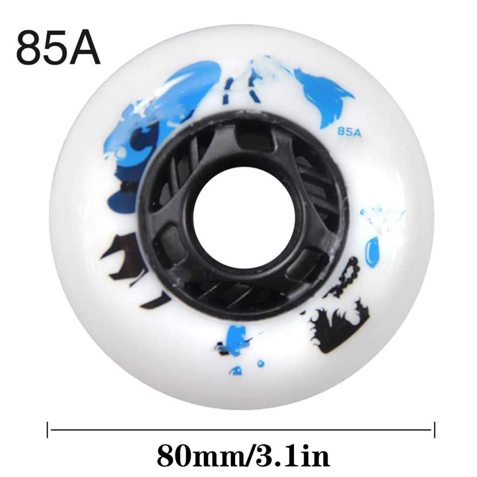 Remplacement des Roues Patins à Roues alignées, Remplacement des Roues Patins à Roues alignées 85A, Roues Patins à roulettes, Brosse résistante à l'usure, Roue Frein Rue 72 mm 76 mm