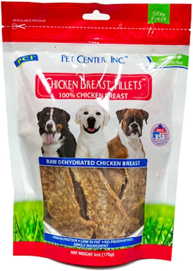 PCI - Pet Center Inc. - Chicken Filets - 100% Chicken Breasts - Dog Jerky - No Additives or Fillers - High Protein Dog and Puppy Treats - 16oz Container