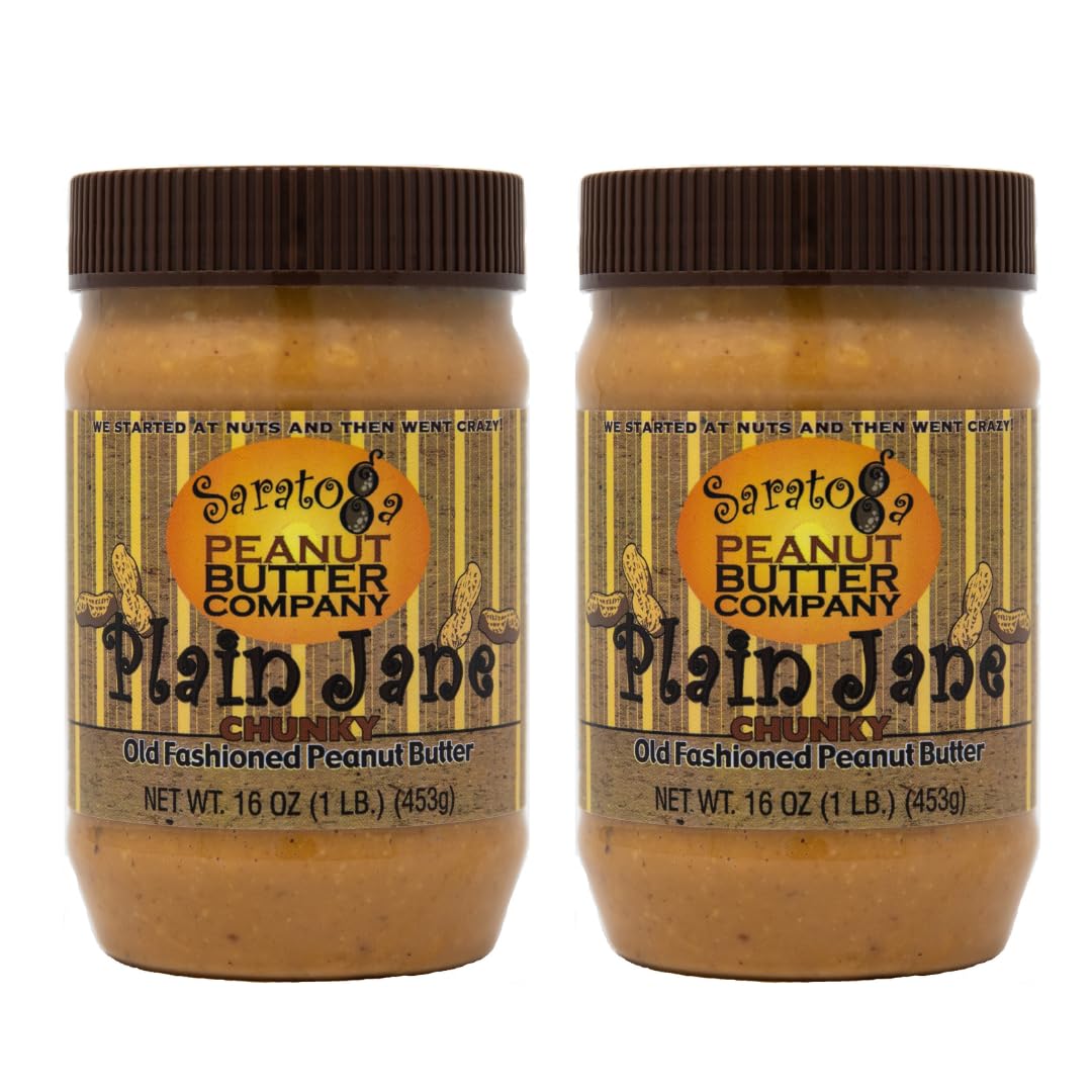 Amazon.com : Saratoga Peanut Butter Company Plain Jane Chunky Peanut Butter, All Natural, 16 Ounce Jar, Vegan, Gluten Free, Low Sodium, No Oils or Sugars Added, Non GMO, Keto Friendly. : Grocery Amazon.com : Saratoga Peanut Butter Company Plain Jane Chunky Peanut Butter, All Natural, 16 Ounce Jar, Vegan, Gluten Free, Low Sodium, No Oils or Sugars Added, Non GMO, Keto Friendly. : Grocery