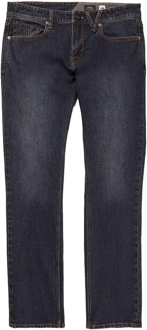 Volcom Men's Vorta Slim Fit Stretch Denim Jean, New Vintage Blue, 30x40