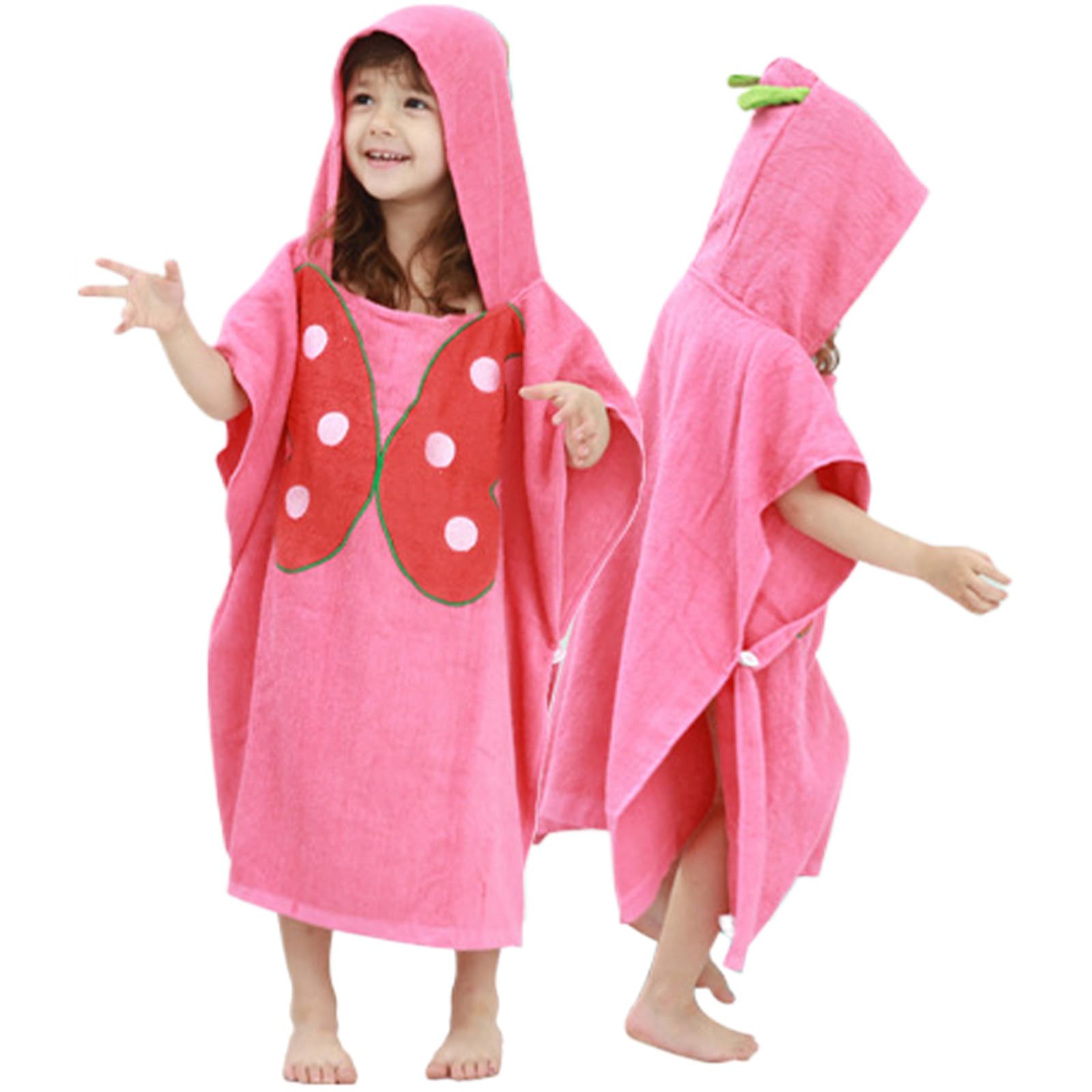 Wedhapy Hooded Towels for Kids Kids Hooded Towels for Beach/Bath/Pool Cute Cartoon 24x47in Breathable Absorbent Pullover Cotton, Buttery