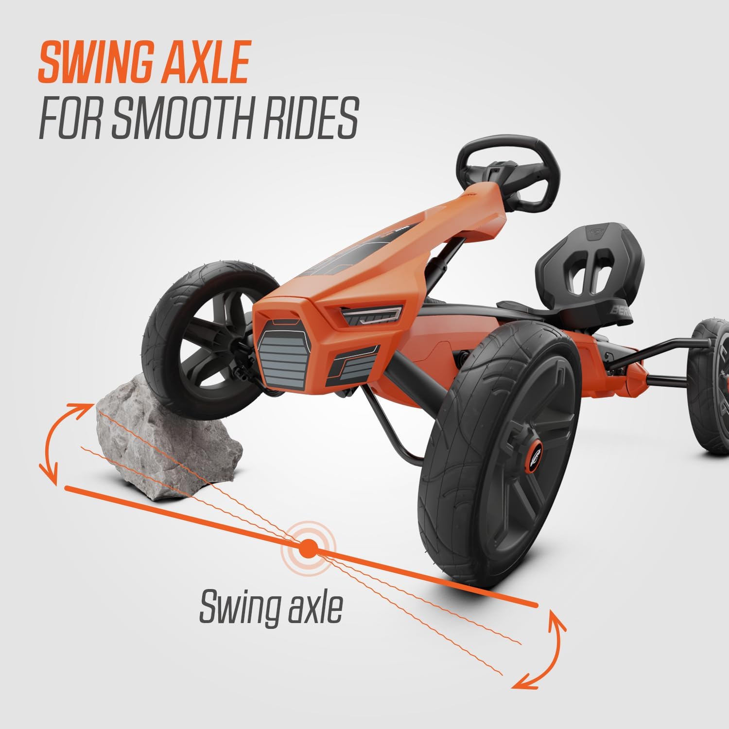 Swing axle mechanism on BERG Pedal Kart
